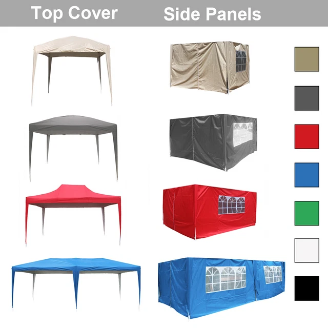 TOP COVER SIDE Panels for Outdoor Pop Up Gazebo Garden Marquee Tent