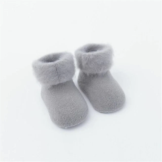 1 Paio Bambino Inverno Spesso Spugna Calzini Caldo Neonati Carino 8