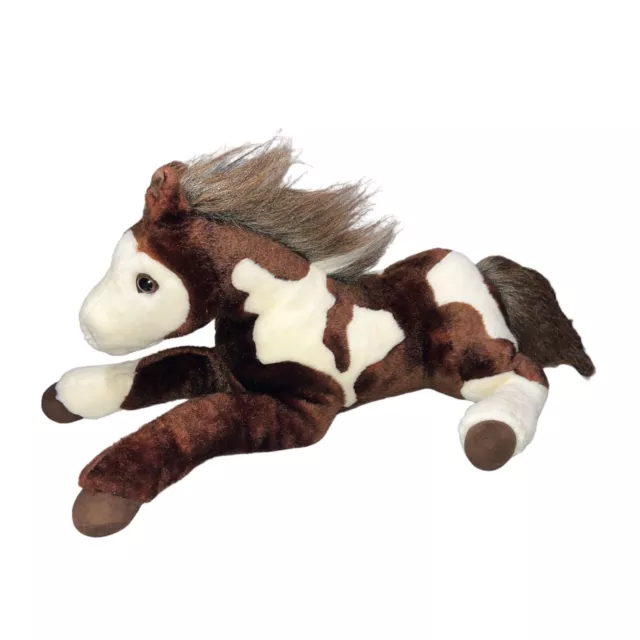 Breyer Plush Pony Pinto Horse 20" Brown & White Laying Down Painted Stuffed