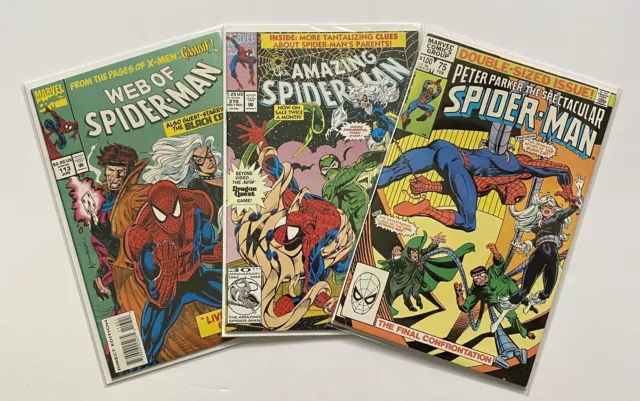 Spider-Man Black Cat Comic Lot Web #113 Spectacular #75 Amazing #370