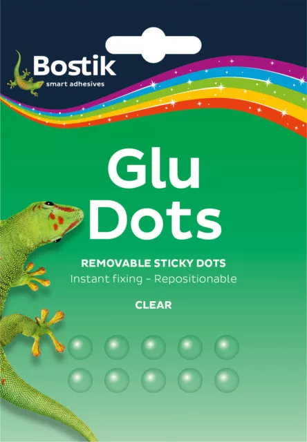 24 x Packs of 64 Bostik Bostick Blu Tack Sticky Adhesive Glu Dots Removable 8058