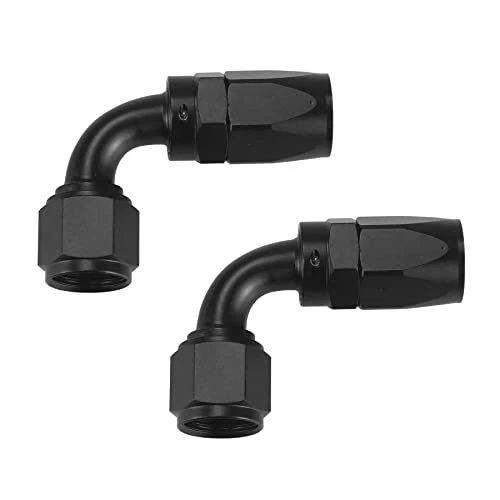2PCS 6AN 90 Degree Swivel Hose End Fitting for Braided CPE Fuel Hos...