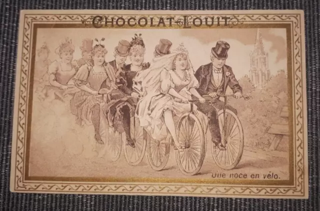 Chromo Velo Cycle Cyclisme Chocolat Louit Noce Michaux Tapioca 1865-1885