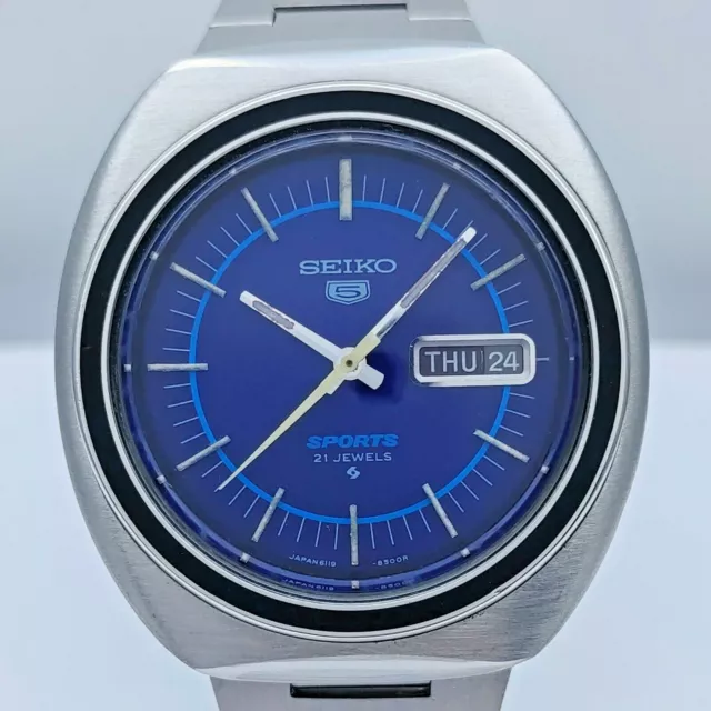 VINTAGE SEIKO 5 Japan 21J Automatic 6119-8490 Steel Day Date Men's Wrist  Watch EUR 55,75 - PicClick IT
