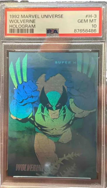 1992 Marvel Universe Impel Skybox Wolverine #H-3 🔥 Hologram Psa 10 Mint🔥