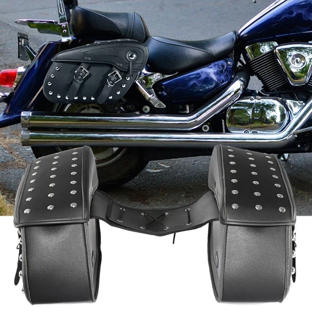 US Motorcycle Side Saddle Bags for Yamaha V-Star XVS 650 1100 Custom Silverado
