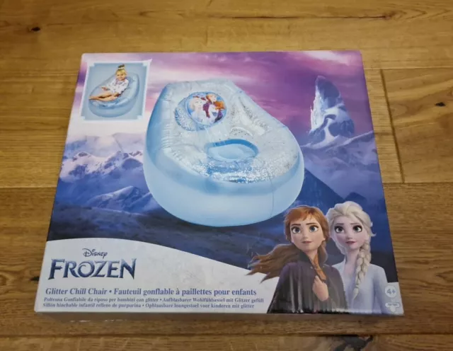 Worlds Apart Disney Frozen Kinder Aufblasbarer Glitzerstuhl, blau/weiß, 289FZO