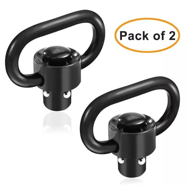 2-Pack QD Sling Swivel w/ Heavy Duty Mount-2 Quick Detach Push Button Attachment