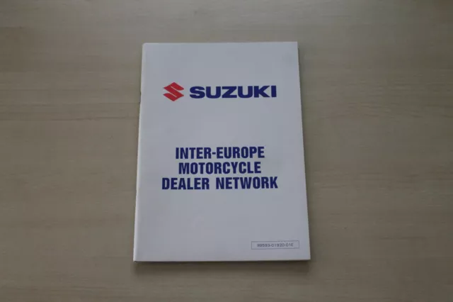169042) Suzuki Motorrad - Händlerverzeichnis Europa - Prospekt 1992
