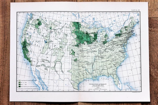 OLD 1900 UNITED States Map ORIGINAL - OLD 1900 United States Map ORIGINAL LARGE Farming.webp