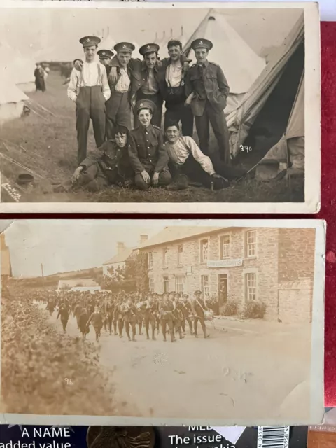 2x ww1 Photo postcards of Shropshire Light Infantry Soldier’s 1 named