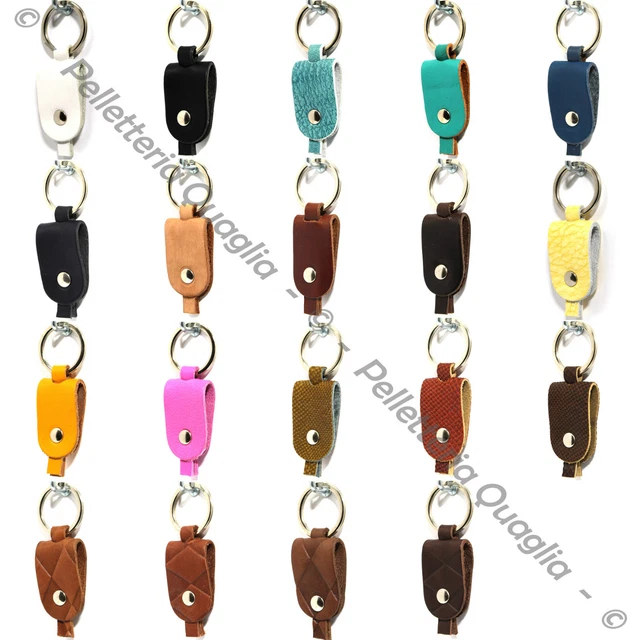 Portachiavi In Pelle Intrecciata - Anti-Smarrimento, Multicolore Per Chiavi Auto E Casa - Foto 2