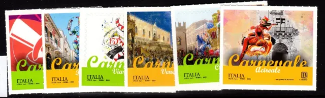 Repubblica Italiana Carnevale serie 6 valori  2023 nuovi gomma integra mnh