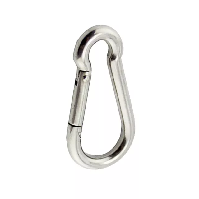 2X 100mm Carabiner Clip 316 Stainless Steel Climbing Holder Hook Lock Camping