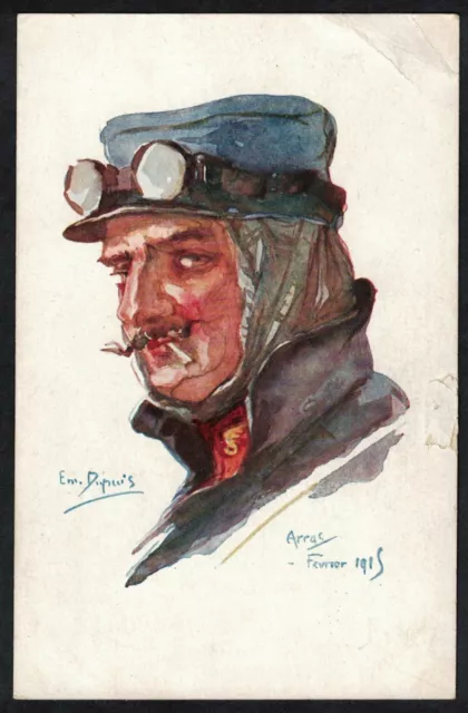 Cpa Guerre Illustrator Em. Dupuis - nos Poilus Arras February 1915 as is