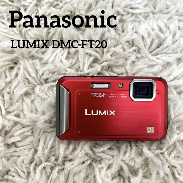 PANASONIC LUMIX DMC-FT20 Digital Camera Red, Tested
