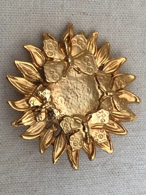 Broche Ancienne Danseuse Avec Ailes De Papillon - Bijou Vintage Occasion