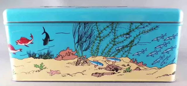 Tintin - Boite à gâteaux rectangulaire Delacre - Le Sous Marin de Rackham le rou 2
