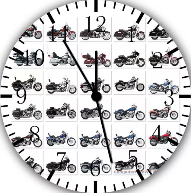 Americano Moto Frameless Bordes Wall Clock Bonito Para Regalos O Decoración Z30