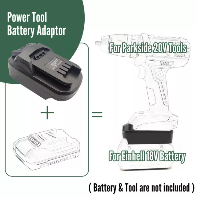 Battery Converter Adapter For Einhell 18 V Li-Ion To For Parkside 20V Power Tool