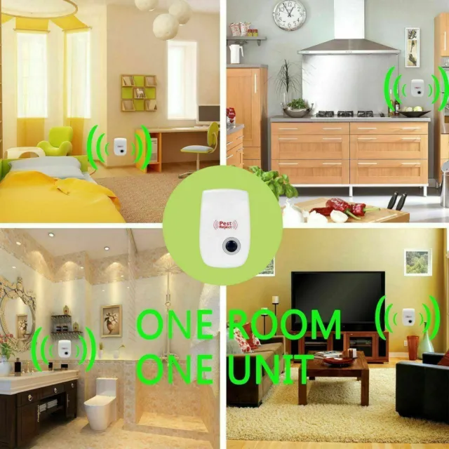 Ultrasonic Pest Reject Magnetic Repeller Anti Mosquito Mouse Insect Killer DE 3