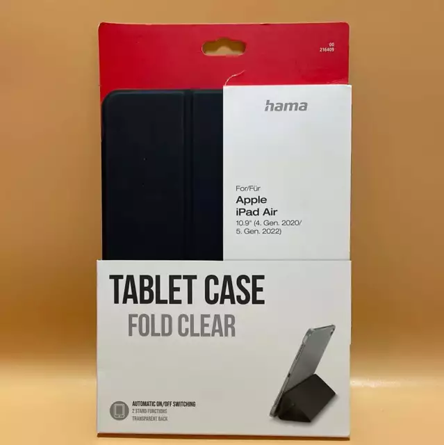 Hama Tablet-Case "Fold Clear" für Apple iPad Air 10.9" (2020 / 2022), Schwarz