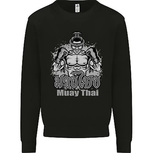 Muay Thai Boxing MMA Martial Arts Kick Mens Sweatshirt Jumper