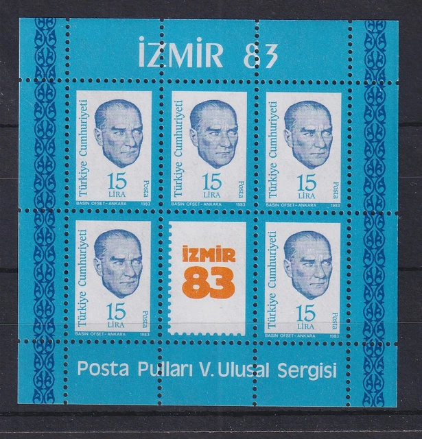 Türkei 1983 Nationale Briefmarkenausstellung Izmir Mi.-Nr. Block 23 postfrisch**