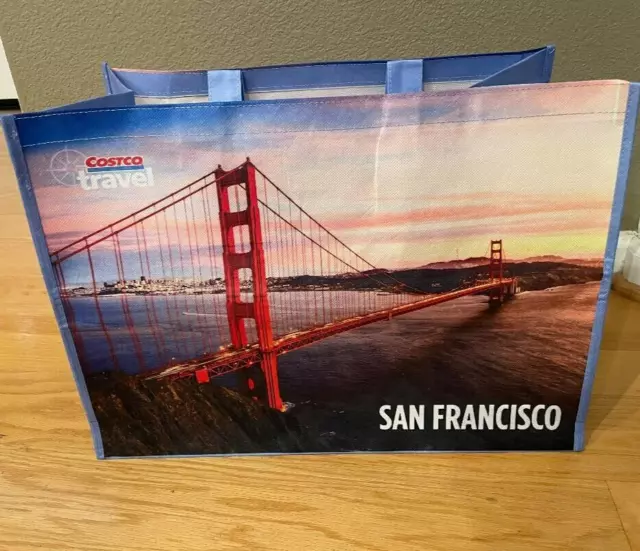 San Francisco Costco Reusable Shopping Tote Bag Recycled Ocean Plastic Brand New