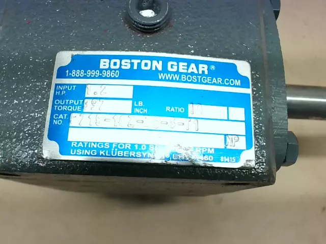 BOSTON Gear 700 Séries F715 10Z B5 G T1 1.2HP 397OP Ratio 10 Ge - Neuf sans 2