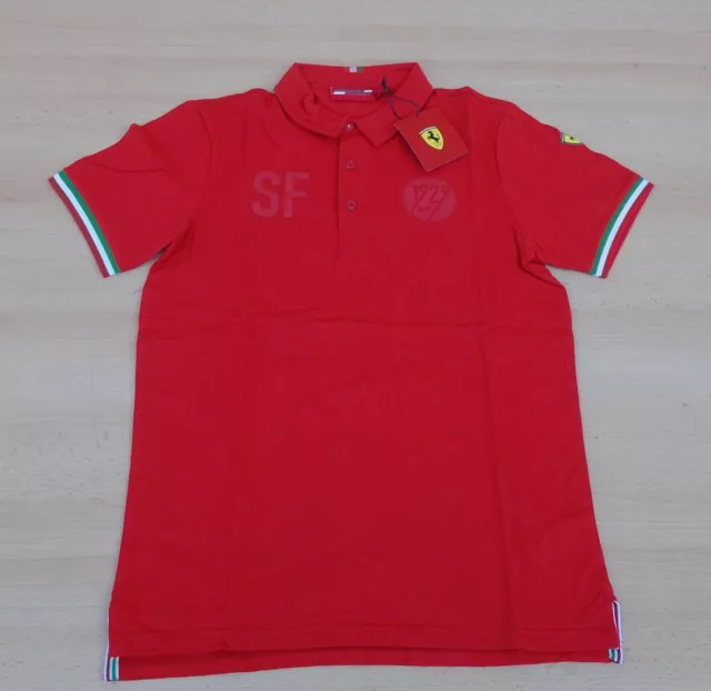 Scuderia Ferrari Poloshirt Herren rot Gr. 52/54 kurzarm T-Shirt 2019 SF 1929