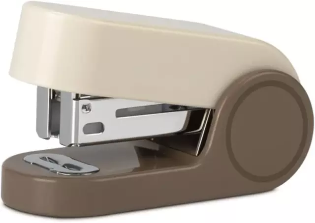 Brown Color Mini Stapler with 830 Staples,20 Sheet Office Desktop Stapler,Small