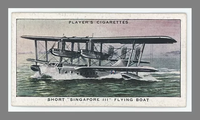Players Cigarettes Royal Air Force Singapore 3 Flying Boat John Player Sons