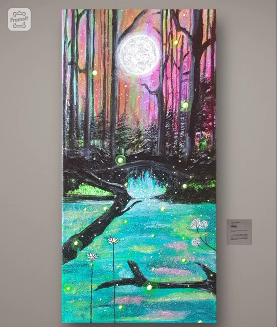 ○● LUMINARIA ●○ Acrylic on canvas. Neón and Glow in the dark. Holográfic. 