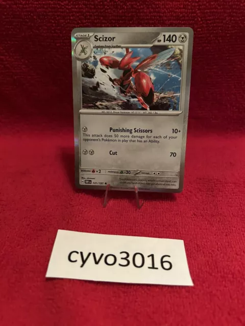 Pokémon Trading Card Game - Scizor - SV03: Obsidian Flames 141/197 - Holo - Rare