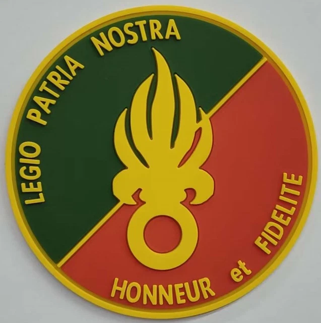 Patch Légion Étrangère 3° REI – Cannetille Or, 10x11,5 Cm, Original France