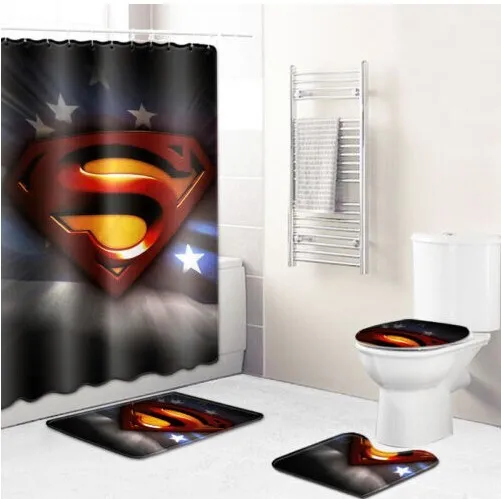 Superman Superhero Bathroom Sets,  Shower Curtain Sets