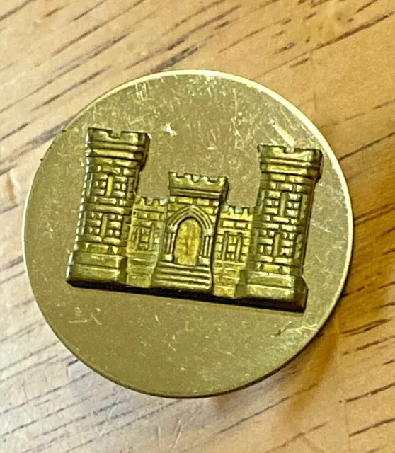 N. S. Meyer Inc. New York Military Insignia U.S.Brass Lapel Pin Back  Vintage 