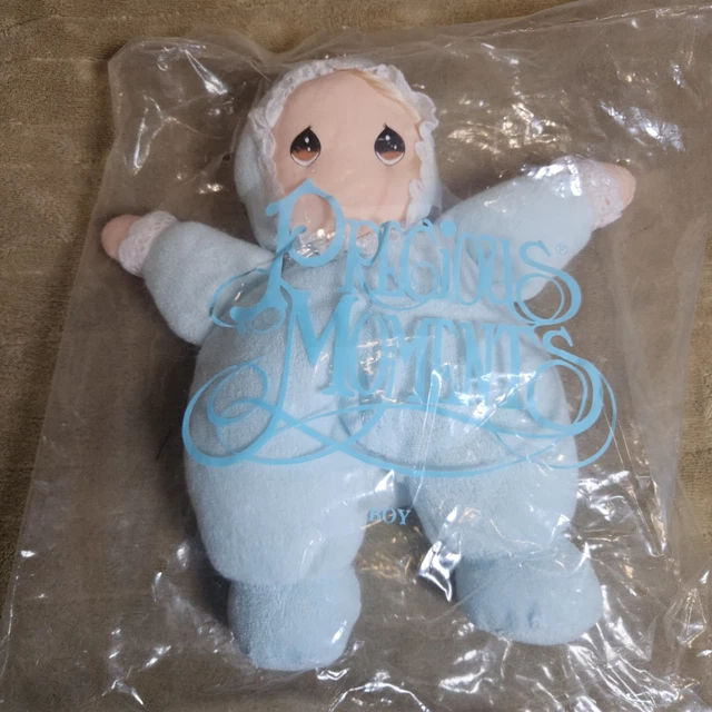 VINTAGE DAKIN PRECIOUS Moments Blue Baby Doll Boy Avon 1997 Plush