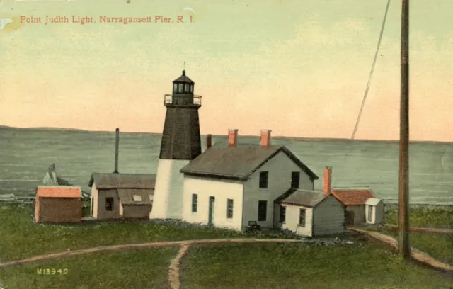 lot of 6 old Narragansett Pier RI postcards, Rhode Island, lighthouse, etc