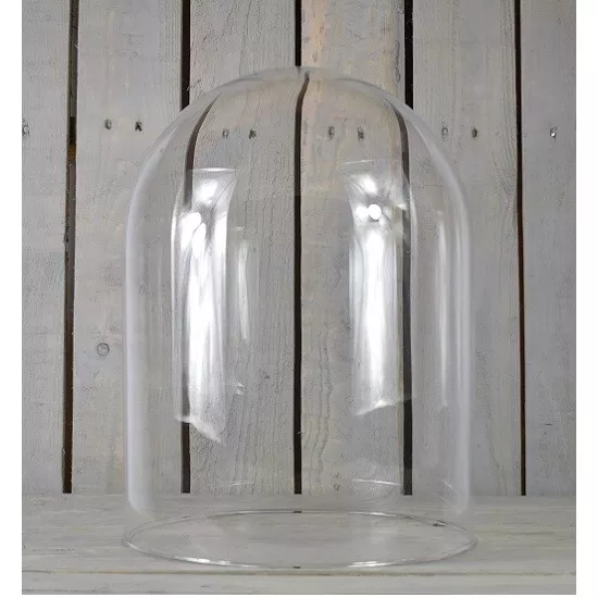 Handmade Clear Circular Glass Display Cloche Bell Jar Dome 30 cm