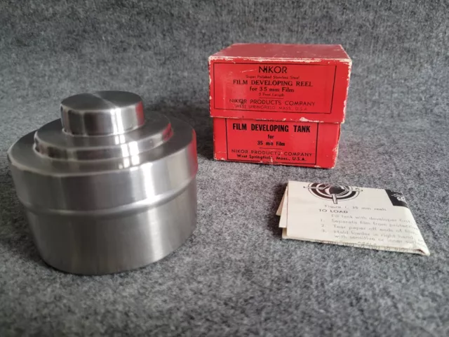 Boxed NIKOR Stainless Steel 35mm FILM DEVELOPING REEL