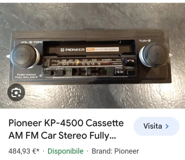 Autoradio pioneer vintage Kp 4500 3