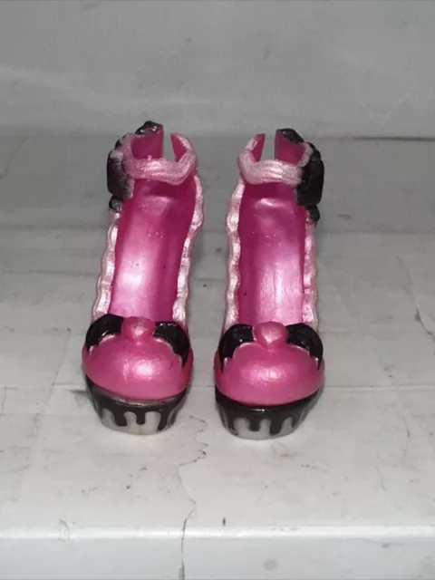 Monster High Replacement Draculaura Sweet 1600 Pink Black White Shoes Heels