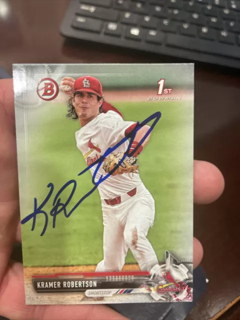 Kramer Robertson 2017 Bowman Draft BD-161 St Louis Cardinals Auto