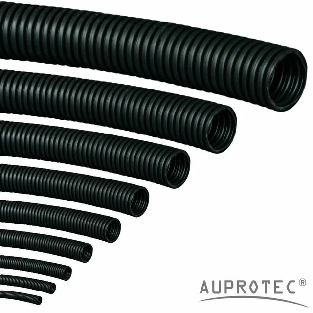 Gaine Annelée (tube Ondulé) Gris DN16 - Diamètre Extérieur ~16mm - Longueur De 5 à 50 Mètres - Pour Câbles