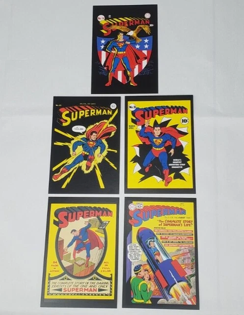 Superman Post Cards 2010 lot of 5 NM Comic Card