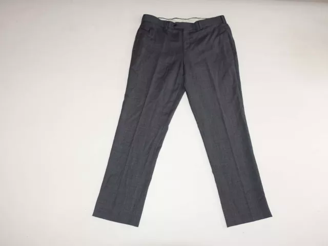 Brooks Brothers Men's Regent Fit Dress Pants 35 x 30 Gray Flat Front 100% Wool