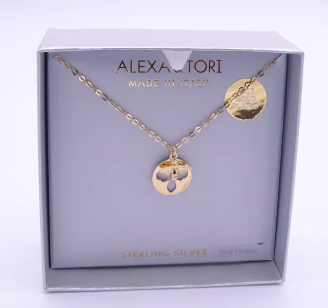 ALEXA TORI Women s 18ct Gold Plated Sterling Silver Bee Charm