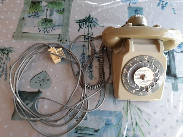 Téléphone Fixe Socotel S63 – Gris – Vintage – Fonctionnel